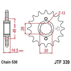 Steel Front Sprocket. JTF339.15