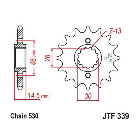 Steel Front Sprocket. JTF339.15