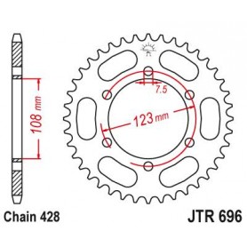 Steel Rear Sprocket. JTR696.43