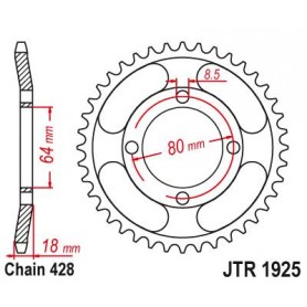 Steel Rear Sprocket. JTR1925.47