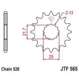 Steel Front Sprocket. JTF565.15