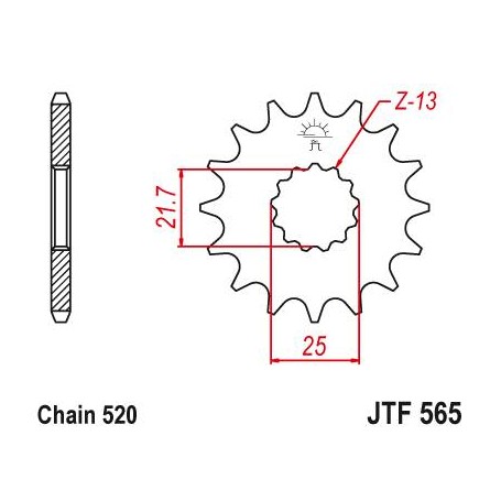 Steel Front Sprocket. JTF565.15