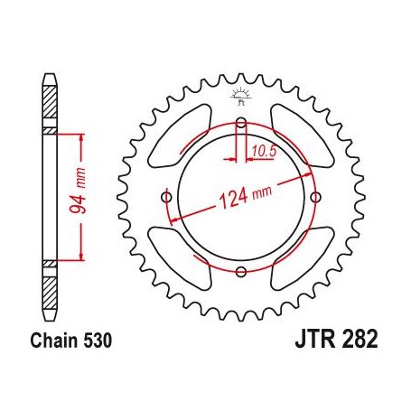 Steel Rear Sprocket. JTR282.34