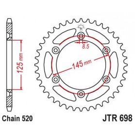 Steel Rear Sprocket. JTR698.40