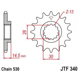 Steel Front Sprocket. JTF340.18