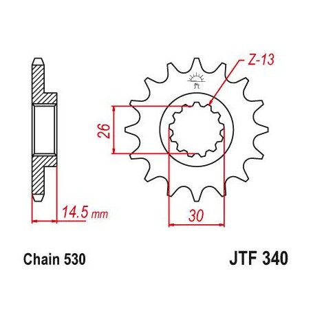 Steel Front Sprocket. JTF340.18