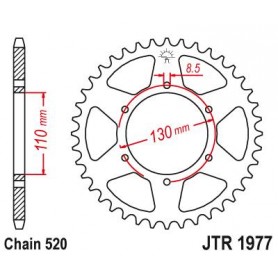 Steel Rear Sprocket. JTR1977.45