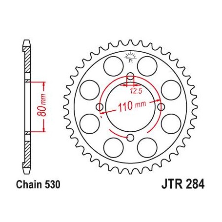 Steel Rear Sprocket. JTR284.37