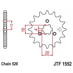 Steel Front Sprocket. JTF1552.11