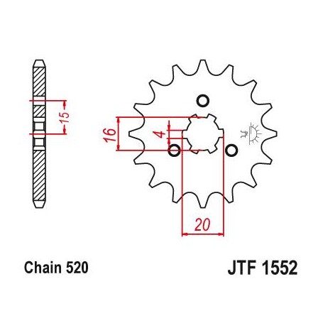 Steel Front Sprocket. JTF1552.11