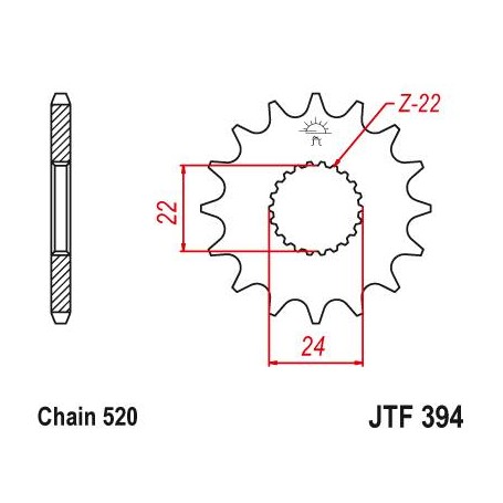 Steel Front Sprocket. JTF394.11