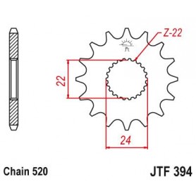 Steel Front Sprocket. JTF394.13