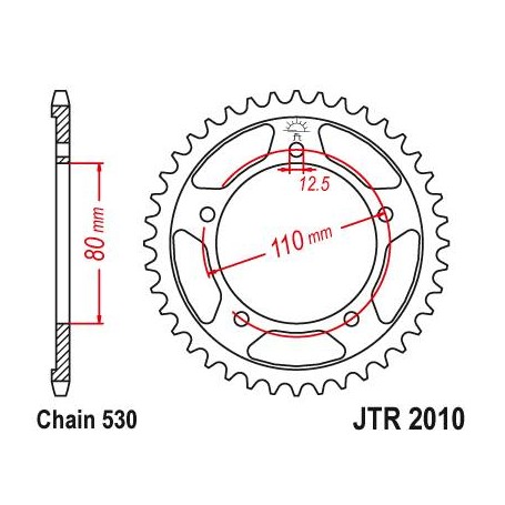 Steel Rear Sprocket. JTR2010.42