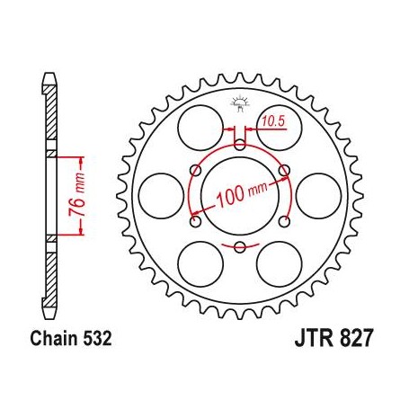 Steel Rear Sprocket. JTR827.43