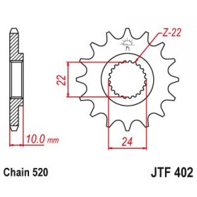 Steel Front Sprocket. JTF402.13