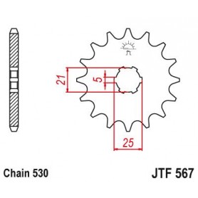 Steel Front Sprocket. JTF567.16