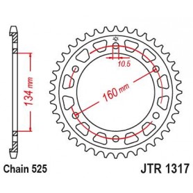 Steel Rear Sprocket. JTR1317.43