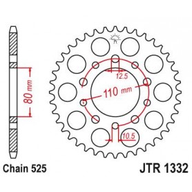 Steel Rear Sprocket. JTR1332.36