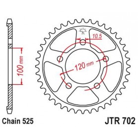 Steel Rear Sprocket. JTR702.40