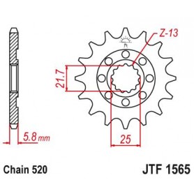 Steel Front Sprocket. JTF1565.13