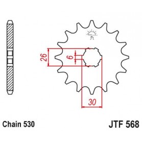 Steel Front Sprocket. JTF568.16