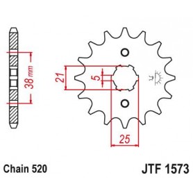 Steel Front Sprocket. JTF1573.13