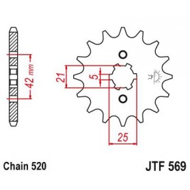 Steel Front Sprocket. JTF569.12