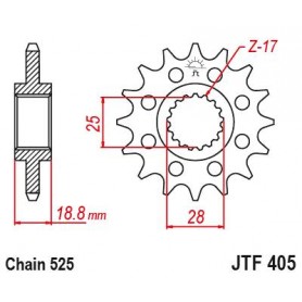 Steel Front Sprocket. JTF405.19