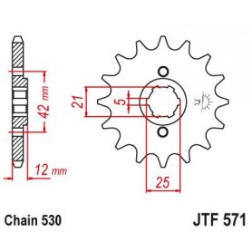 Steel Front Sprocket. JTF571.15