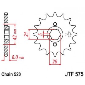 Steel Front Sprocket. JTF575.14