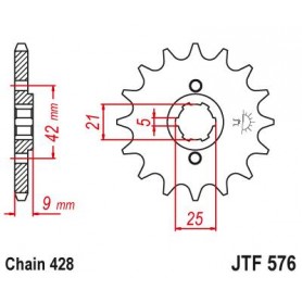 Steel Front Sprocket. JTF576.19