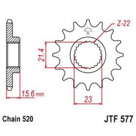 Steel Front Sprocket. JTF577.14