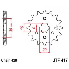 Steel Front Sprocket. JTF417.14