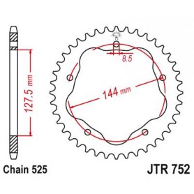 Steel Rear Sprocket. JTR752.42