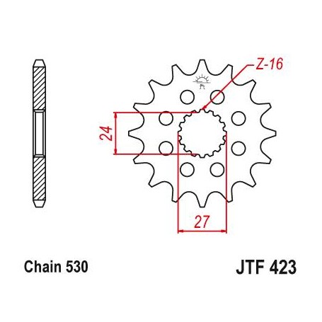 Steel Front Sprocket. JTF423.16