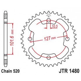 Steel Rear Sprocket. JTR1480.37