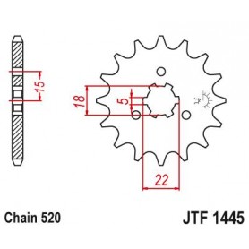 Lightweight Self-Cleaning Front Sprocket. JTF1445.13SC