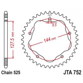 Aluminium Rear Race Sprocket. JTA752.41