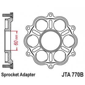 Aluminium Rear Race Sprocket. JTA770B