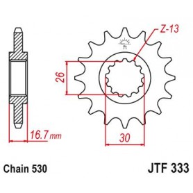 Steel Front Sprocket. JTF333.15