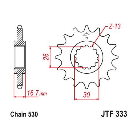 Steel Front Sprocket. JTF333.15