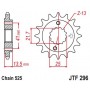 OEM Type Rubber Cushioned Front Sprocket. JTF296.16RB