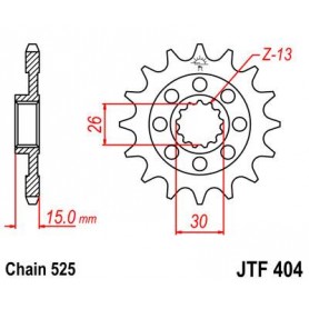 Steel Front Sprocket. JTF404.14