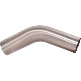 UNIVERSAL BENDED EXHAUST PIPE 45° DEGREE Ø 50MM STAINLESS STEEL