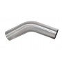 UNIVERSAL BENDED EXHAUST PIPE 45° DEGREE Ø 50MM STAINLESS STEEL