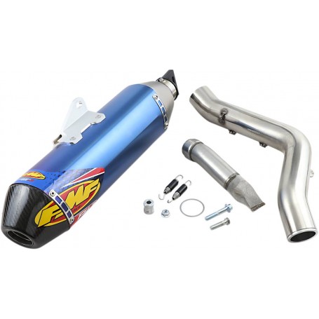 FACTORY 4.1 RCT SLIP-ON MUFFLER STAINLESS STEEL & TITANIUM BLUE ANODIZED YAMAHA