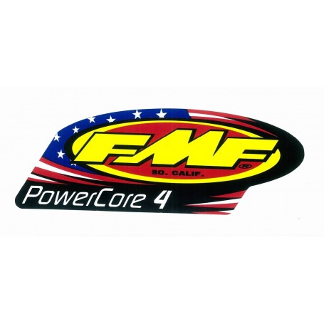 DECAL LOGO POWERCORE 4 ALUMINUM PATRIOTIC VINYL