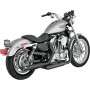 Vance & Hines 3" Round Twin Slash Slip-On Mufflers Black/Powder-Coated