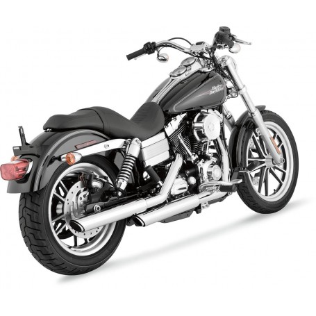 Vance & Hines 3" Round Twin Slash Slip-On Mufflers Chrome