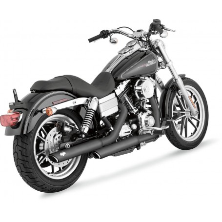 Vance & Hines 3" Round Twin Slash Slip-On Mufflers Black/Powder-Coated